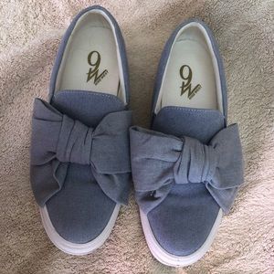 Nine West denim slip-ons
